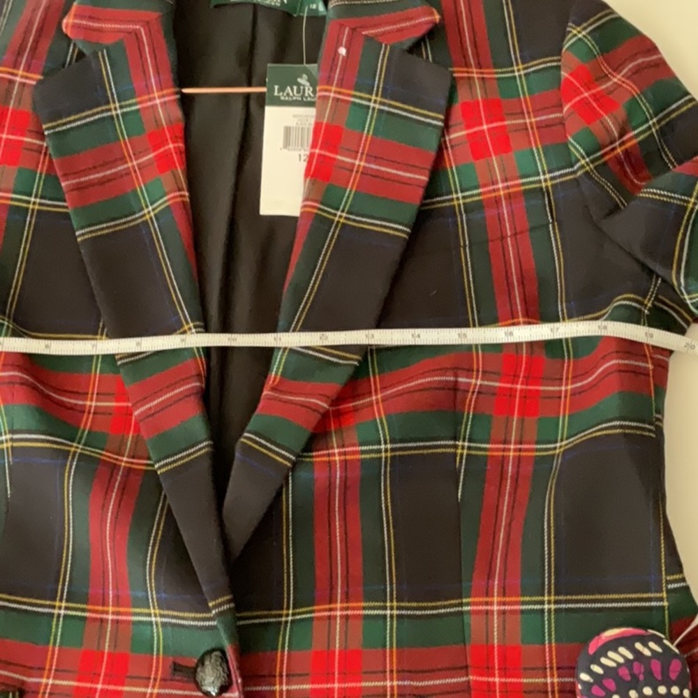 Lauren Ralph Lauren Tartan Blazer in Red and Green - Picture 4 of 4